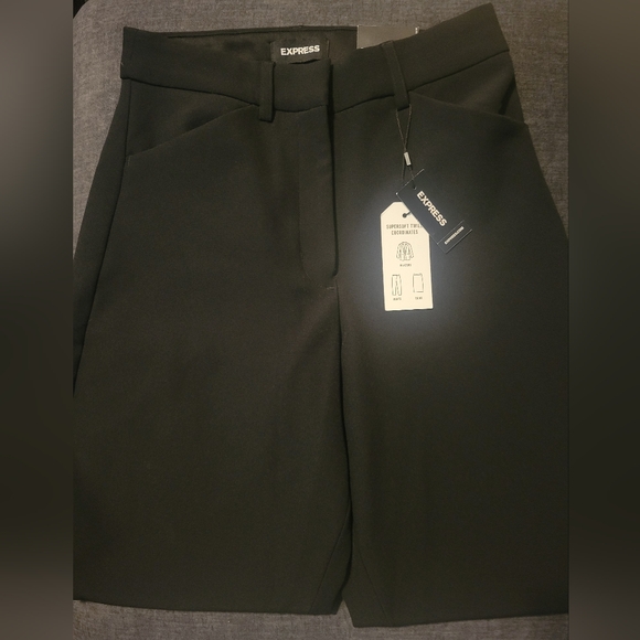 NWT Express Curvy Black Twill High Rise Skinny Trousers Size 0 Curvy - Picture 9 of 10